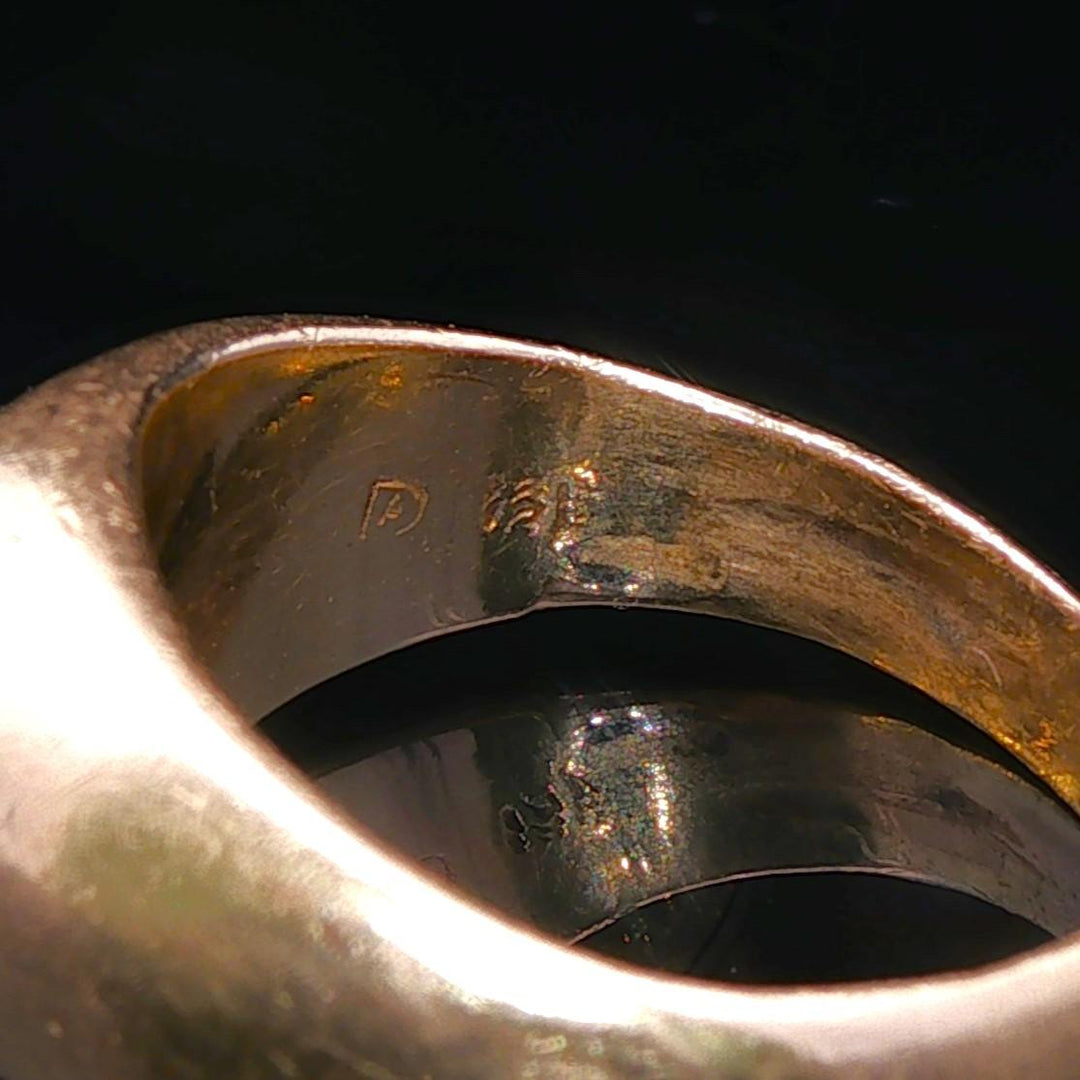 14k Yellow Gold and 0.20ct Flush Set Diamond Vintage Ring Size 6.25