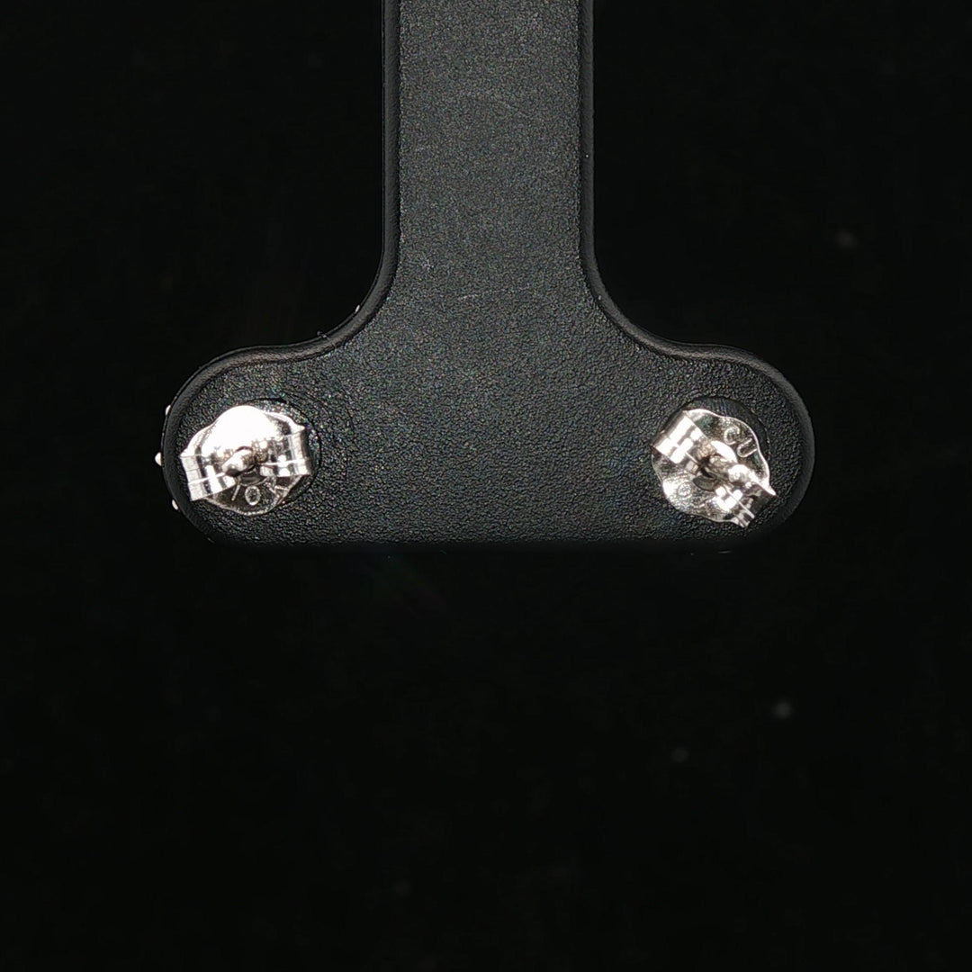 14k White Gold and 1cttw Diamond Cluster Stud Earrings