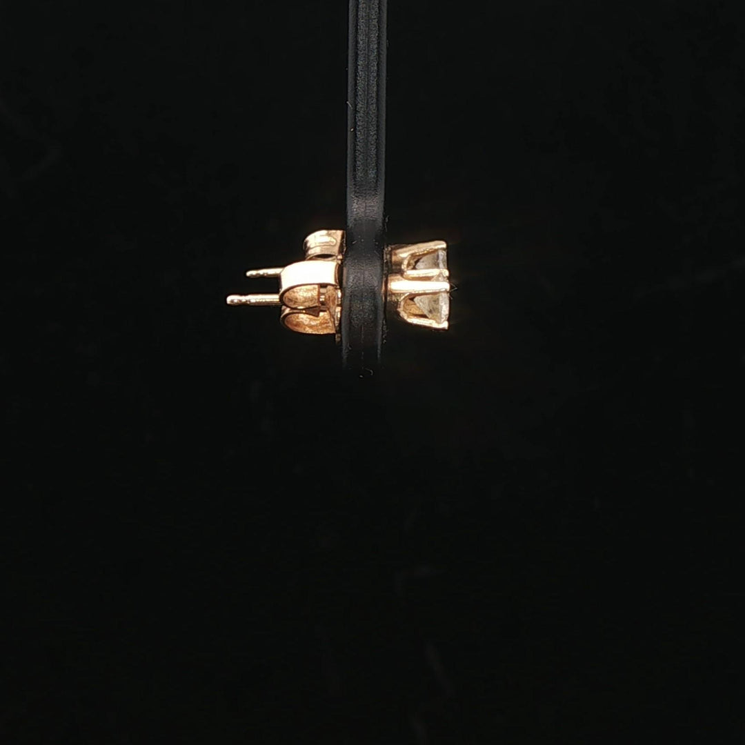 14k Yellow Gold and 0.25cttw Diamond Stud Earrings