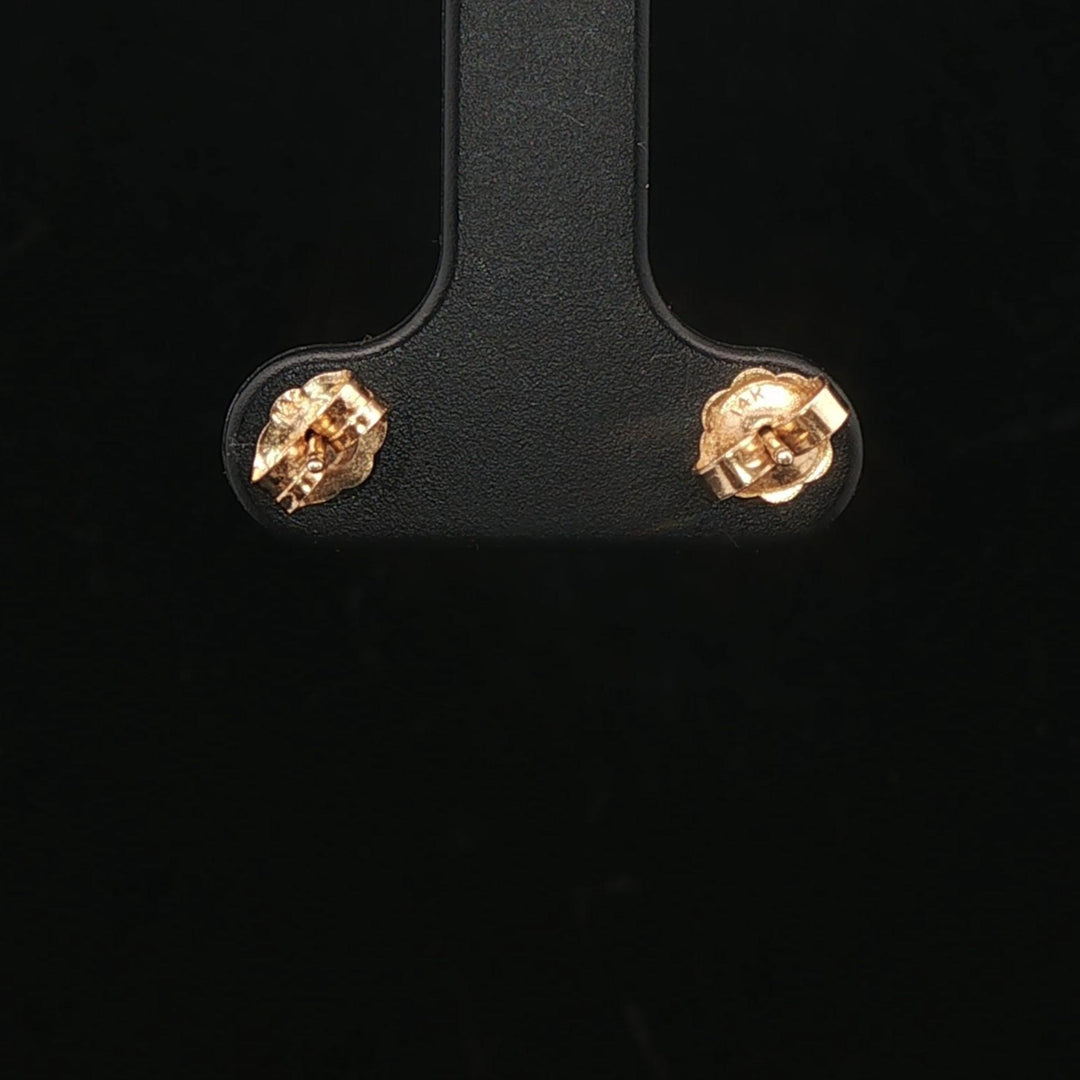 14k Yellow Gold and 0.25cttw Diamond Stud Earrings