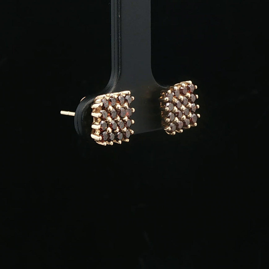 14k Yellow Gold and 1cttw Chocolate Diamond Stud Earrings