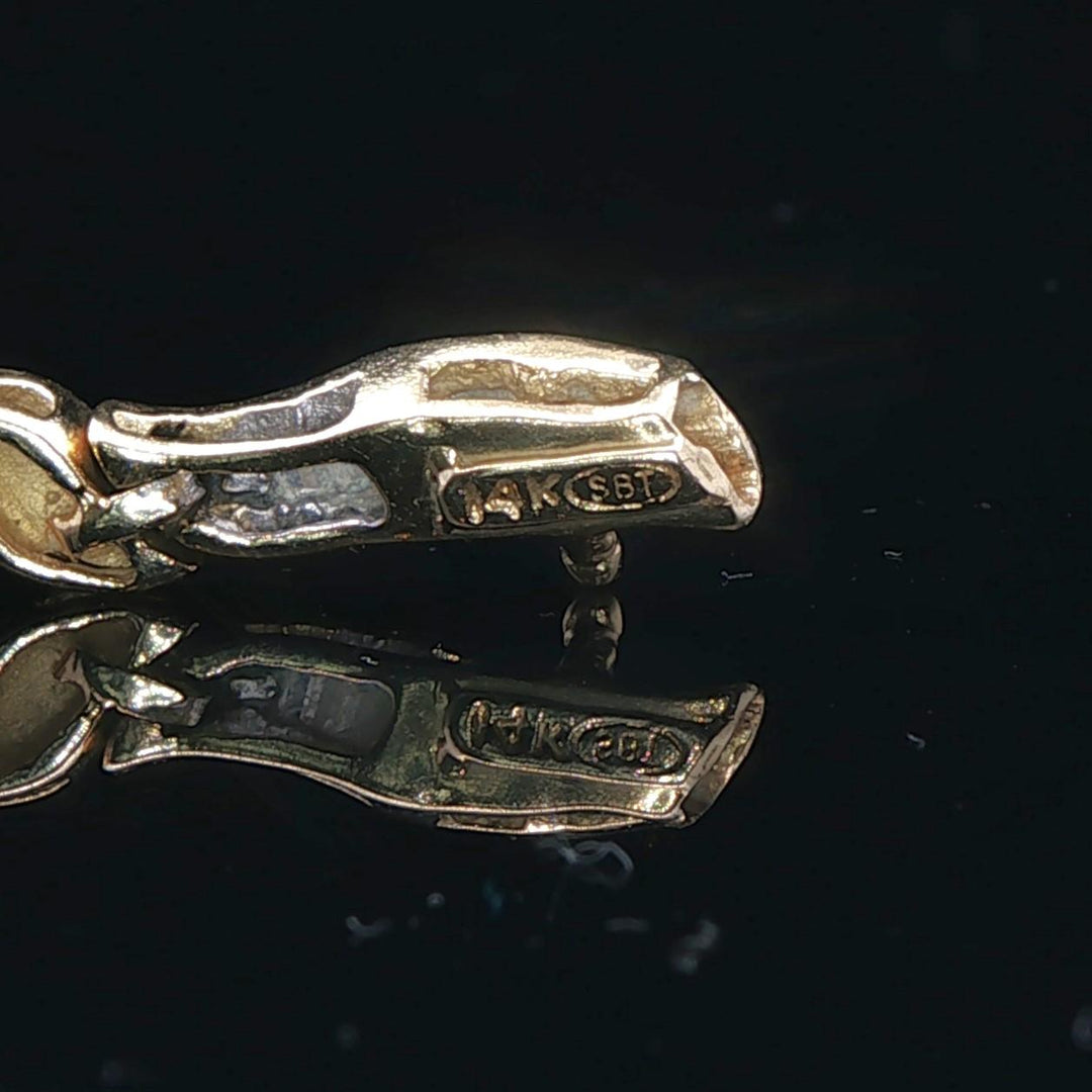 14k Yellow Gold and 1.5cttw Baguette Diamond Link Bracelet 7.25"