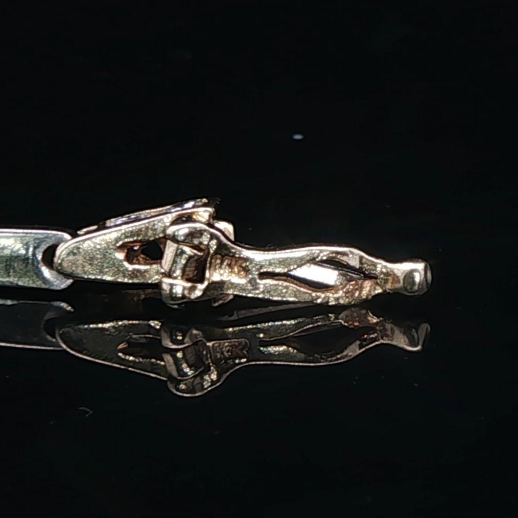 14k Yellow Gold and 2cttw Diamond 10.8g Fancy Link Bracelet 7.75"