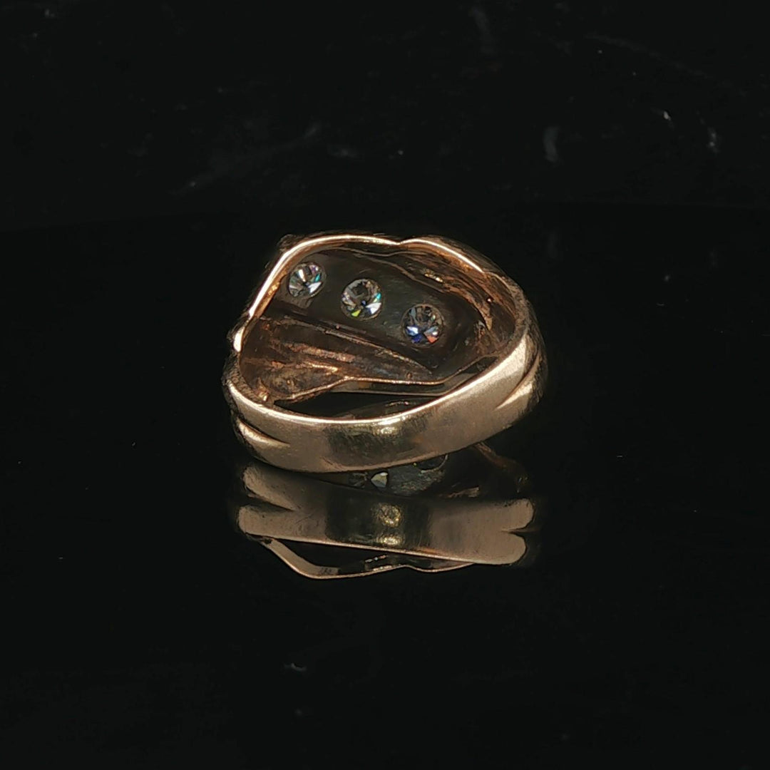 14k Yellow Gold and 0.75cttw Diamond Men's Vintage Ring Size 9.5