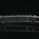14k White Gold and Diamond Vintage Intricate Filigree Bracelet 7.25"