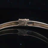 18k Yellow Gold and 1cttw Diamond Solid Heavy 30g Bypass Bangle Bracelet 6.5"