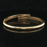 18k Yellow Gold and 1cttw Diamond Solid Heavy 30g Bypass Bangle Bracelet 6.5"