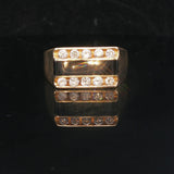 14k Yellow Gold Onyx and 0.50cttw Diamond Solid Men's Ring Size 11