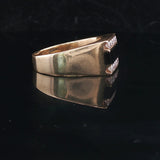 14k Yellow Gold Onyx and 0.50cttw Diamond Solid Men's Ring Size 11