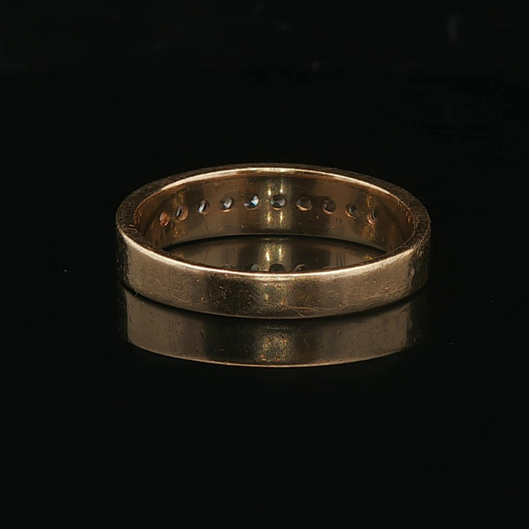 14k Yellow Gold and 0.50cttw Channel Set Diamond Men's Band Ring Size 11.5