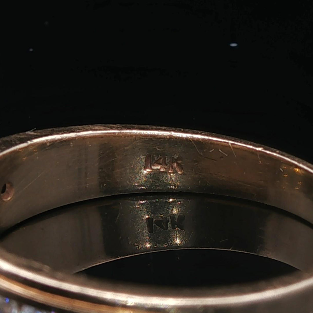 14k Yellow Gold and 0.50cttw Channel Set Diamond Men's Band Ring Size 11.5