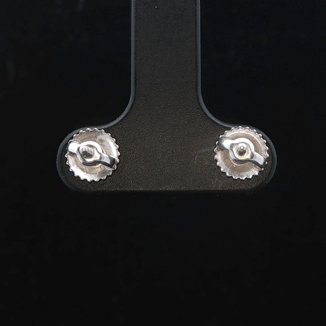14k White Gold and 0.90cttw Diamond Stud Earrings