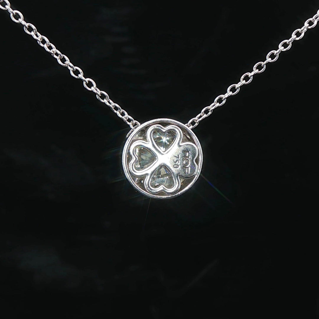 Hearts on Fire 18k White Gold and 0.46cttw Diamond Cluster Pendant Necklace