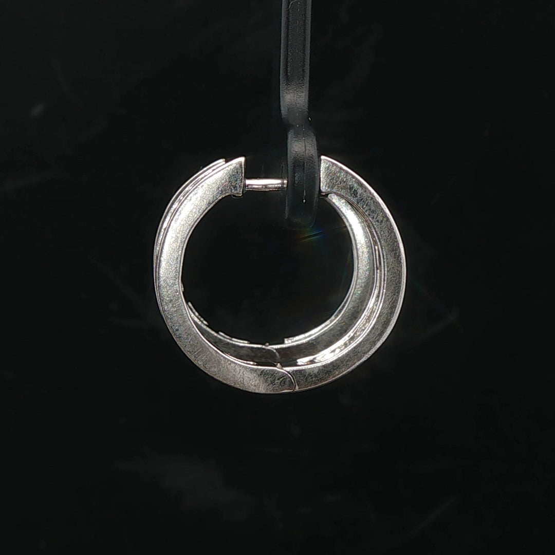 14k White Gold and 0.30cttw Diamond Hoop Huggie Earrings