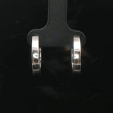 14k White Gold and 0.30cttw Diamond Hoop Huggie Earrings