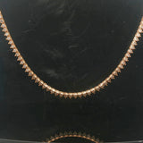 14k Yellow Gold and 8cttw Diamond 27g Tennis Necklace 18.5"