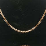 14k Yellow Gold and 8cttw Diamond 27g Tennis Necklace 18.5"