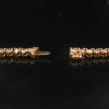 14k Yellow Gold and 8cttw Diamond 27g Tennis Necklace 18.5"