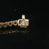 14k Yellow Gold and 8cttw Diamond 27g Tennis Necklace 18.5"