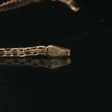 14k Yellow Gold Topaz and Diamond Ladies Pendant Necklace 17"