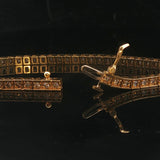 18k Yellow Gold and 2cttw Diamond 14.7g Solid Squared Tennis Bracelet 7.25"