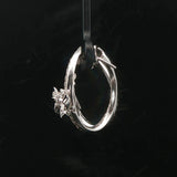18k White Gold and 0.39cttw Diamond Inside Out Bow Hoop Earrings