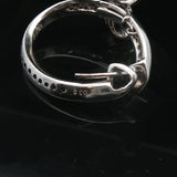 18k White Gold and 0.39cttw Diamond Inside Out Bow Hoop Earrings