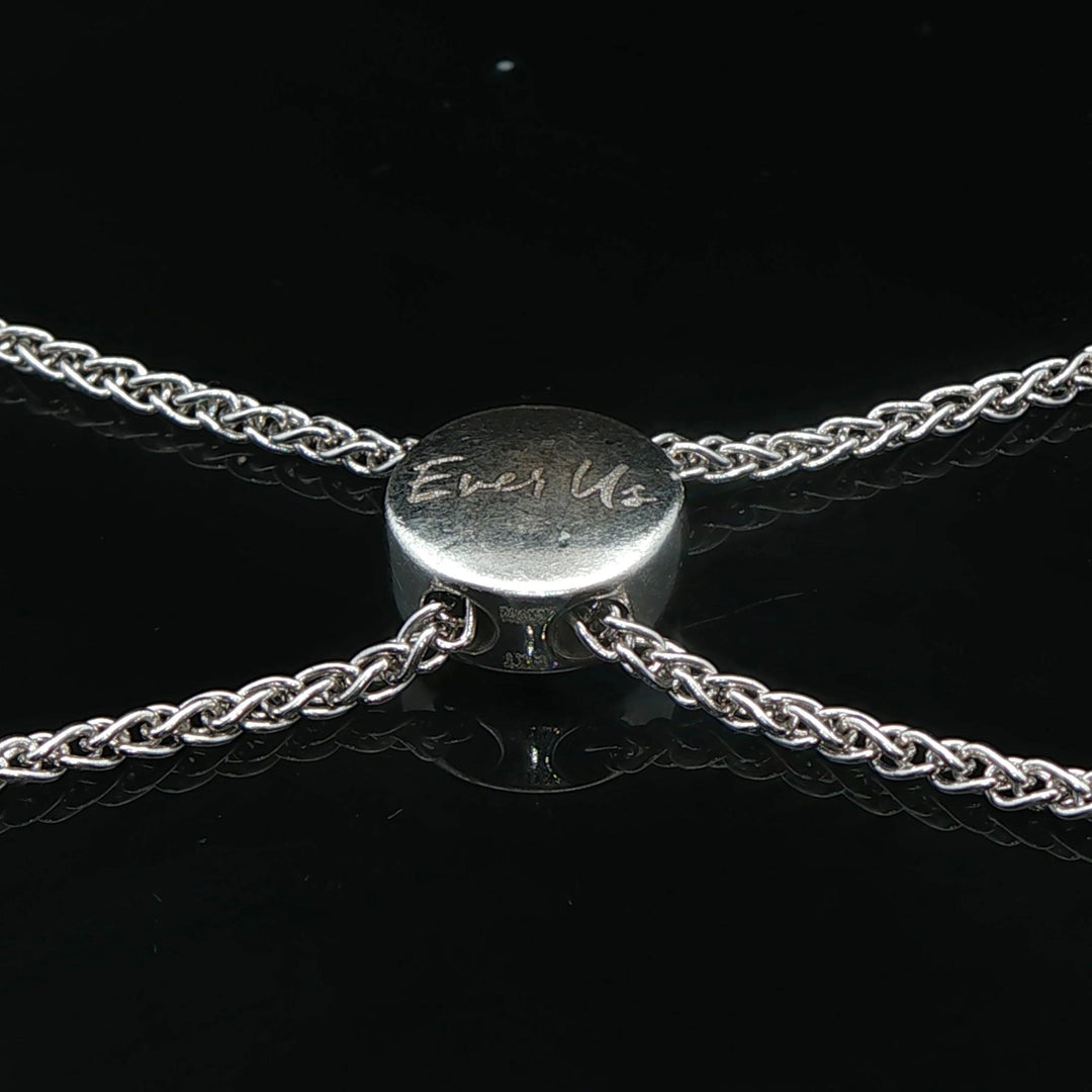 14k White Gold and 0.62cttw Diamond Ever Us Slide Bracelet