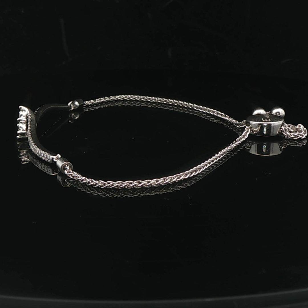 14k White Gold and 0.62cttw Diamond Ever Us Slide Bracelet