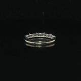 10k White Gold and Diamond Fancy Thin Band Ring Size 6.75