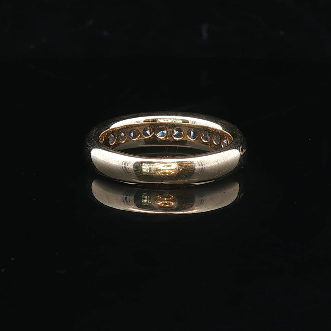 14k Yellow Gold and 1cttw Princess Cut Diamond Band Ring Size 5.75