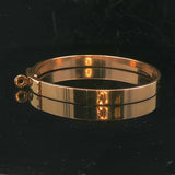 Hermes 18k Rose Gold and Diamond Kelly Bangle Bracelet Size Large