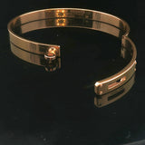 Hermes 18k Rose Gold and Diamond Kelly Bangle Bracelet Size Large