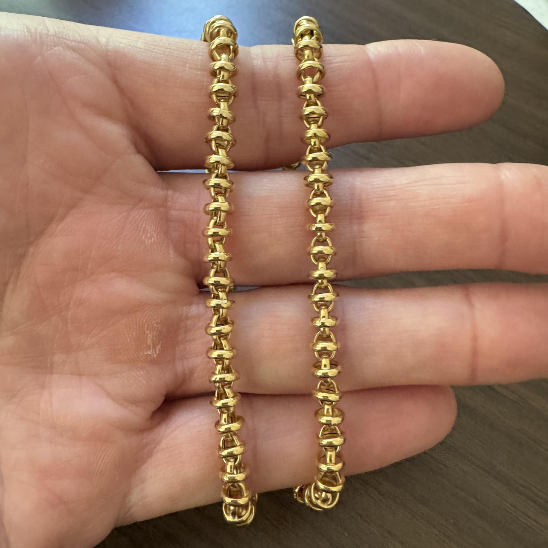 Roberto Coin 18k Yellow Gold 22g Vintage Fancy Link Necklace Italy 18"