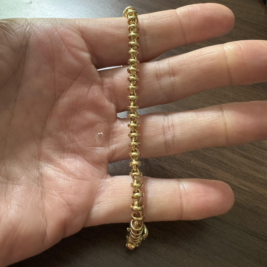 Roberto Coin 18k Yellow Gold 10.7g Ladies Vintage Fancy Link Bracelet Italy 7.5"