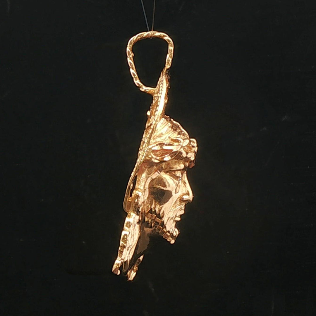 19k Yellow Gold 15.2g Solid Heavy Jesus Head Pendant 2"