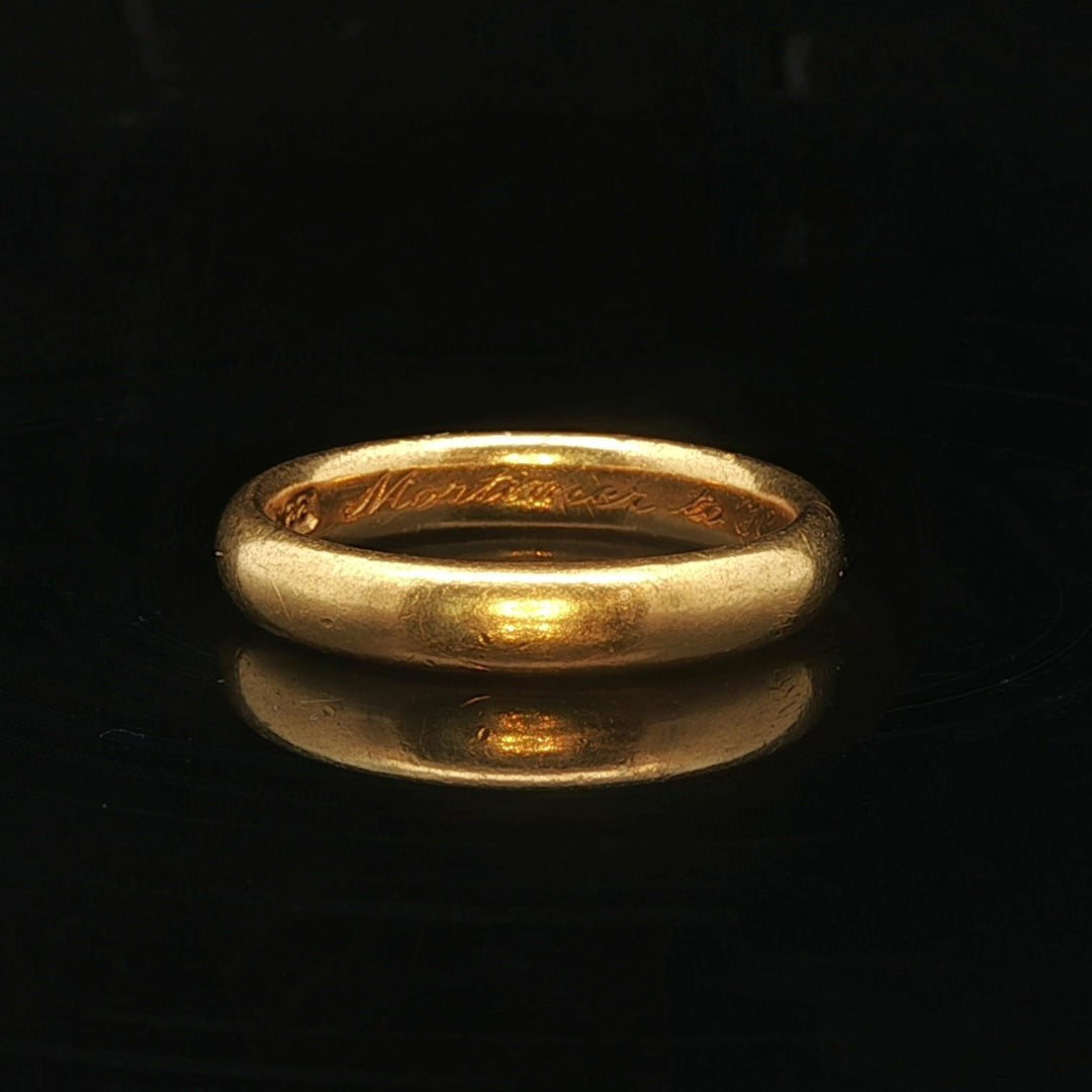 Tiffany & Co. Antique 22k Yellow Gold 5.2g Solid 3.5mm Band Ring Size 5.75