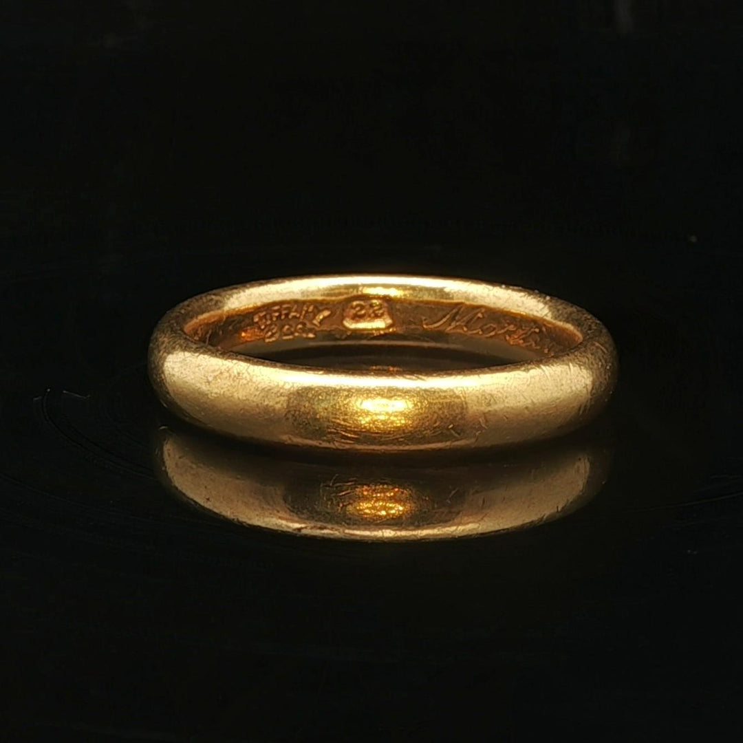 Tiffany & Co. Antique 22k Yellow Gold 5.2g Solid 3.5mm Band Ring Size 5.75