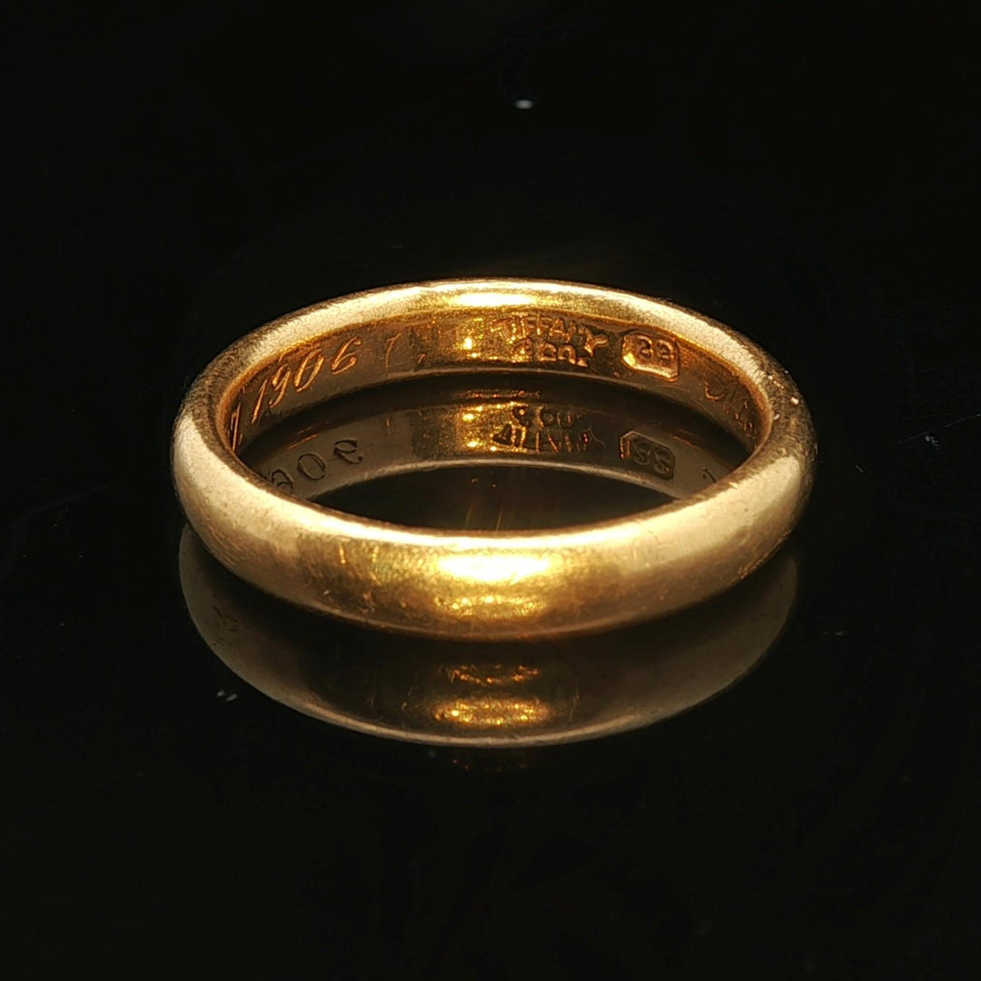 Tiffany & Co. Antique 22k Yellow Gold 5.2g Solid 3.5mm Band Ring Size 5.75