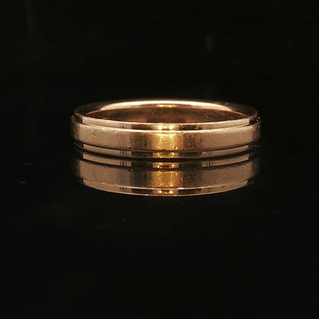 Tiffany & Co. 18k Yellow Gold Solid 4mm Band Ring Size 9
