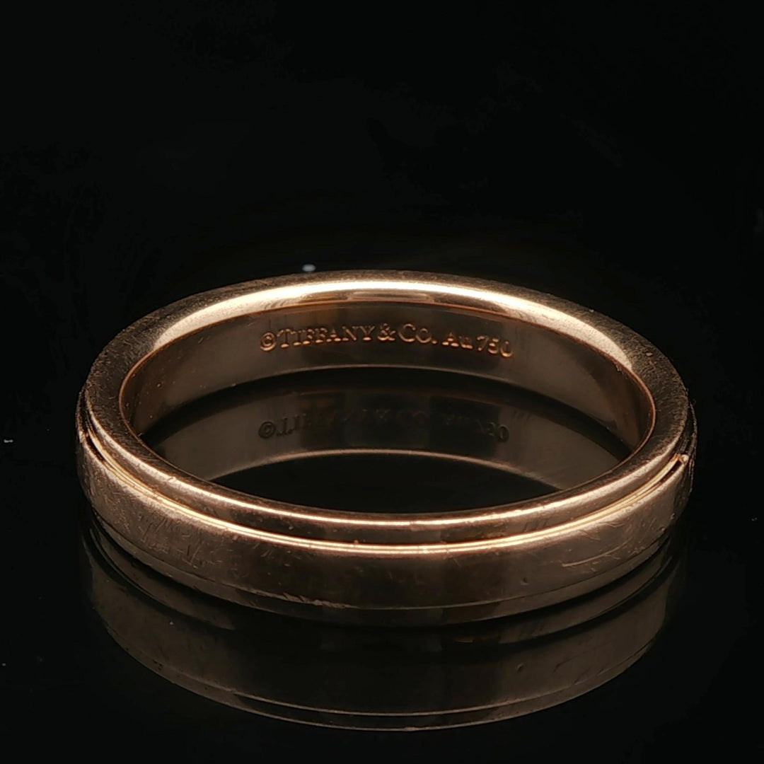 Tiffany & Co. 18k Yellow Gold Solid 4mm Band Ring Size 9
