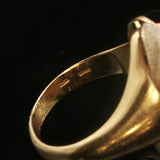 18k Yellow White and Rose Gold 11.3g Solid Large Floral Ring Italy Size 7