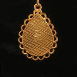 24k Pure Yellow Gold 5.9g Fancy Buddha Praying Pendant 1.2"