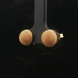 18k Yellow Gold 3.5g Swirl Button Stud Earrings
