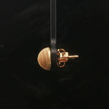 18k Yellow Gold 3.5g Swirl Button Stud Earrings