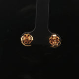 18k Yellow Gold 3.5g Swirl Button Stud Earrings