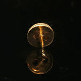 18k Yellow Gold 3.5g Swirl Button Stud Earrings