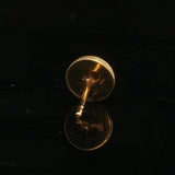 18k Yellow Gold 3.5g Swirl Button Stud Earrings