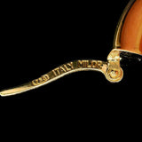 18k Yellow Gold 3.3g Hollow Polished Milor Hoop Earrings Italy 1"