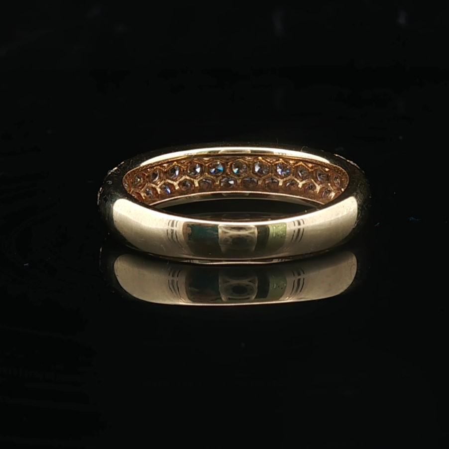 18k Yellow Gold and 1cttw Diamond Ladies Band Ring Size 6